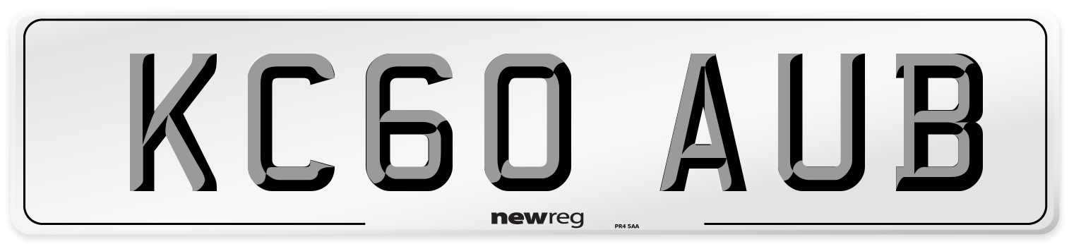 KC60 AUB Number Plate from New Reg